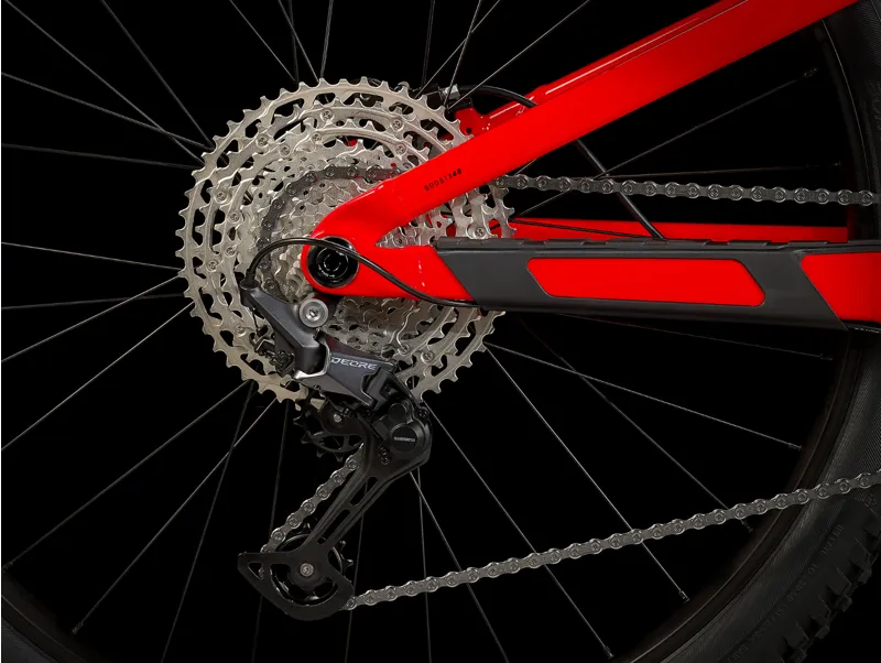 Trek Top Fuel 5 Full Suspension Mountain Bike 2022 in Red-9