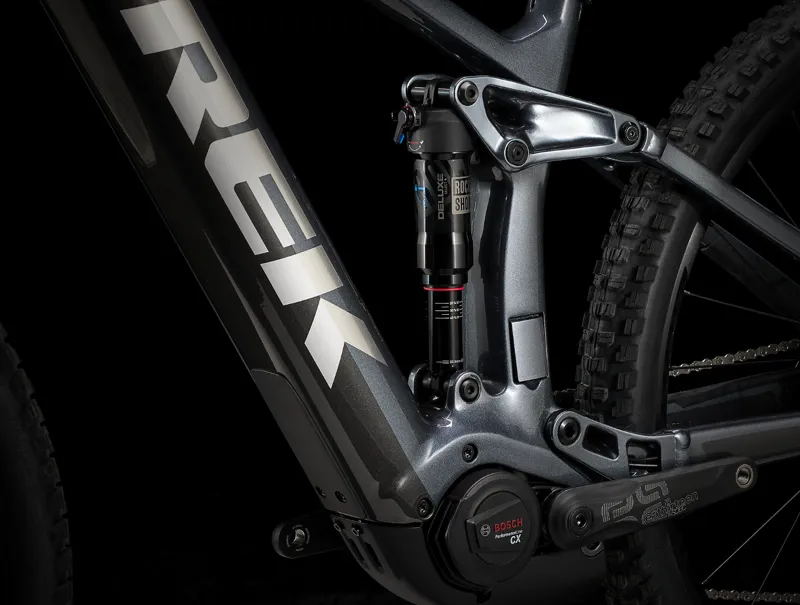 Trek Rail 9.7 SLX/XT Full Suspension Electric Mountain Bike 2024 in Galactic Grey-10