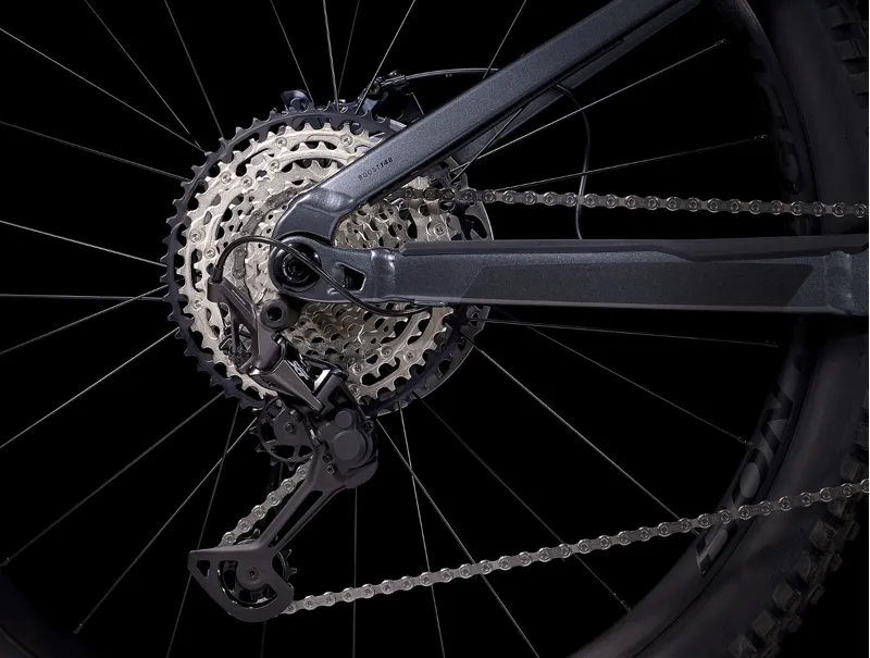 Trek Rail 9.7 SLX/XT Full Suspension Electric Mountain Bike 2024 in Galactic Grey-8