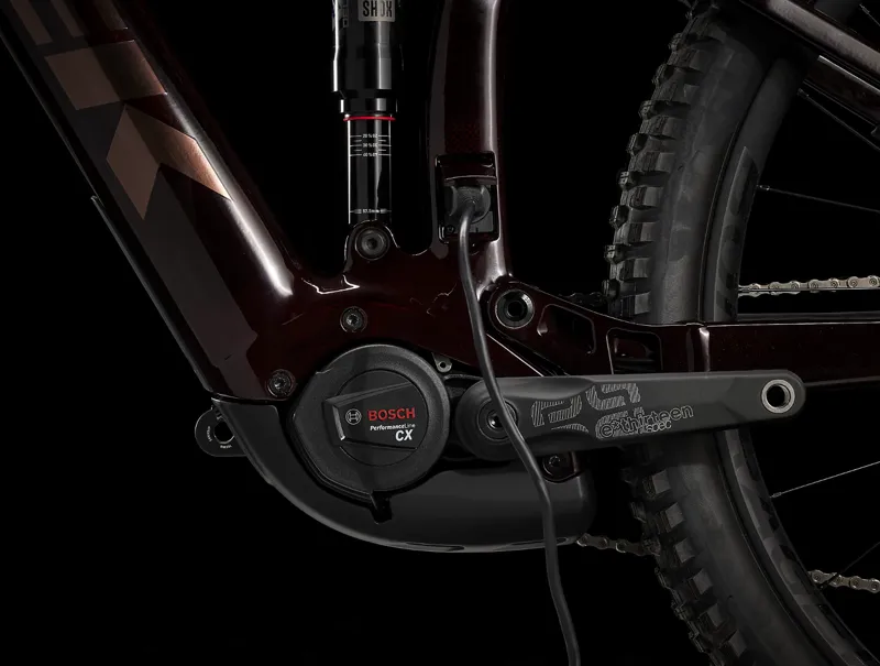 Trek Rail 9.7 SLX/XT Gen 4 Full Suspension Electric Mountain Bike 2023 in Carbon Red Smoke-11