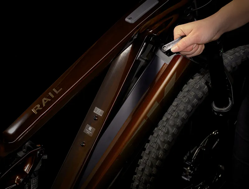 Trek Rail 9.7 SLX/XT Gen 4 Full Suspension Electric Mountain Bike 2023 in Carbon Red Smoke-9