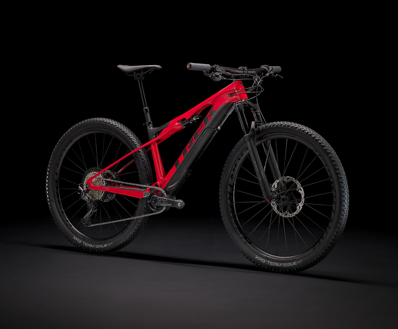 Trek E-Caliber 9.8 XT Full Suspension Electric Mountain Bike 2021 in Radioactive Red/Black-1
