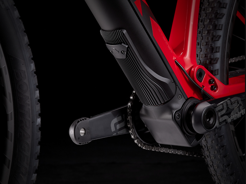 Trek E-Caliber 9.8 XT Full Suspension Electric Mountain Bike 2021 in Radioactive Red/Black-3