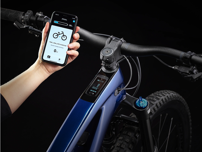 Trek Fuel EXE 9.7 SLX/XT Full Suspension Electric Mountain Bike 2023 in Mulsanne Blue-3