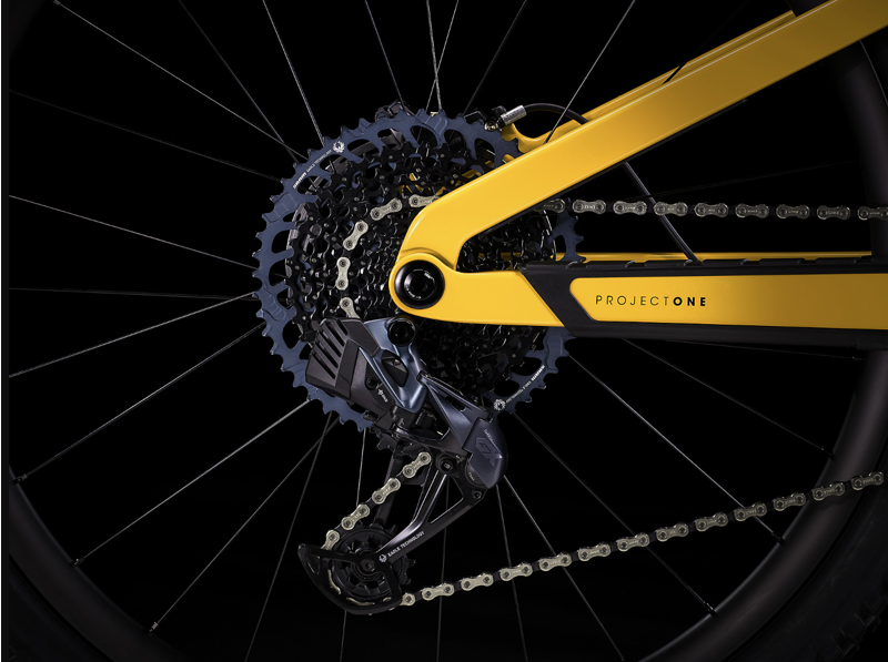 Trek Slash 9.8 GX AXS Carbon Full Suspension Mountain Bike 2023 in Satin Baja Yellow-2