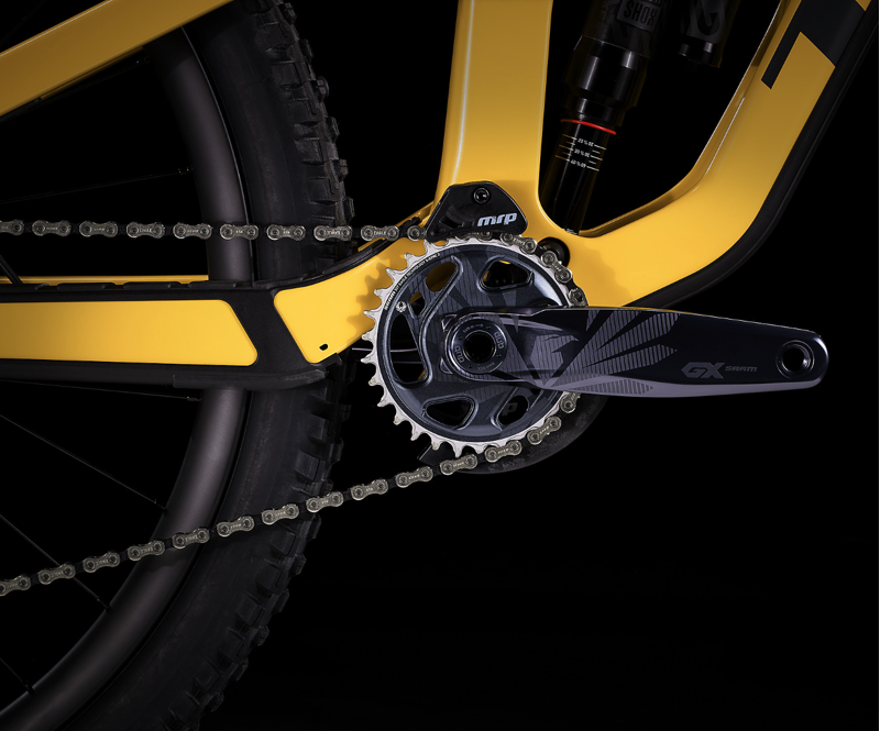 Trek Slash 9.8 GX AXS Carbon Full Suspension Mountain Bike 2023 in Satin Baja Yellow-11