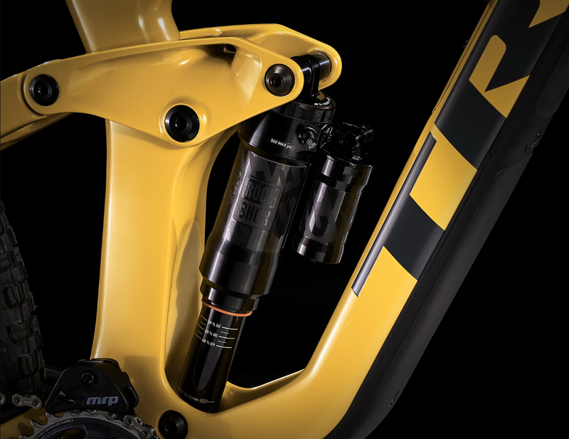 Trek Slash 9.8 GX AXS Carbon Full Suspension Mountain Bike 2023 in Satin Baja Yellow-9