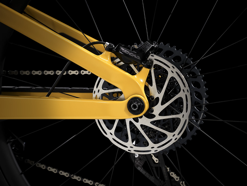 Trek Slash 9.8 GX AXS Carbon Full Suspension Mountain Bike 2023 in Satin Baja Yellow-5