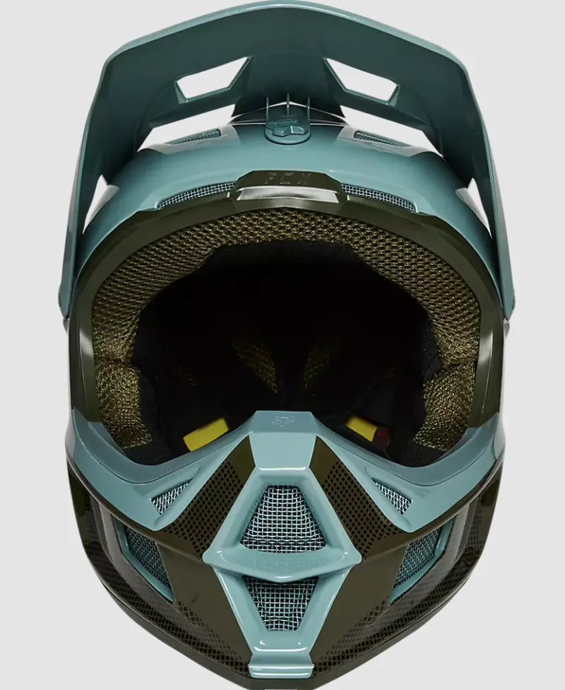 Fox Racing Rampage Comp Graphic 2 MIPS Helmet in Eucalyptus -1