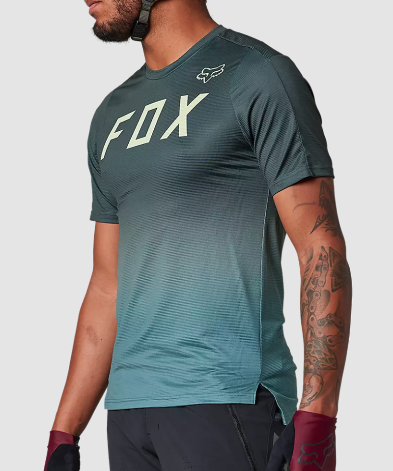 Fox Racing Flexair Short Sleeve Jersey in Emerald-2