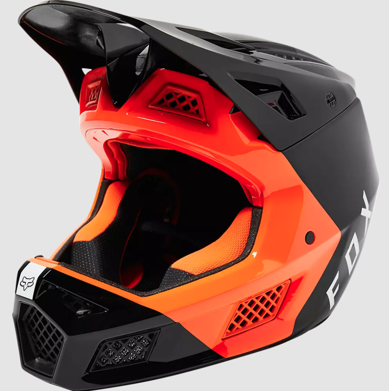 Fox Racing Rampage Pro Carbon MIPS Fuel Helmet in Black/Orange-2