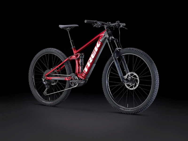 Trek Rail 5 Deore 625Wh Full Suspension Electric Mountain Bike 2023 in Rage Red-1
