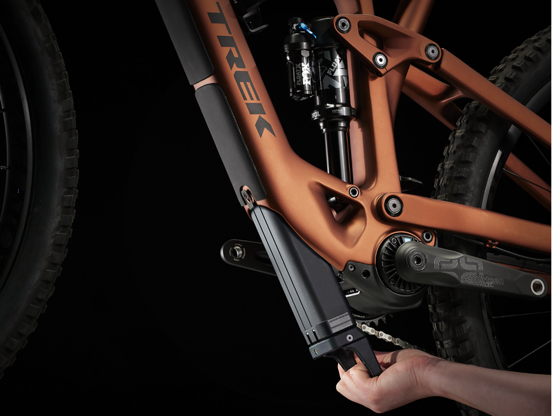 Trek Fuel EXE 9.7 SLX/XT Full Suspension Electric Mountain Bike 2023 in Matte Pennyflake-3