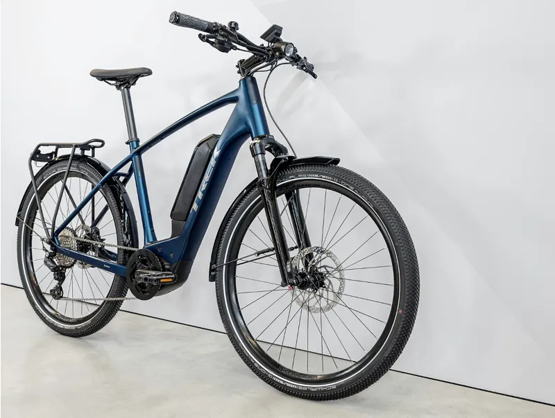 Trek Allant+ 6 725Wh Electric Hybrid Bike 2024 in Mulsanne Blue-1