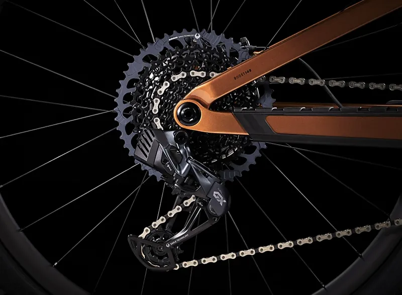 Trek Top Fuel 9.8 GX AXS Full Suspension Carbon Mountain Bike 2025 in Pennyflake-7