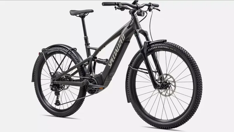 Specialized Turbo Tero X 4.0 Full Suspension Electric Mountain Bike 2024 in Gunmetal/White Mountains-1