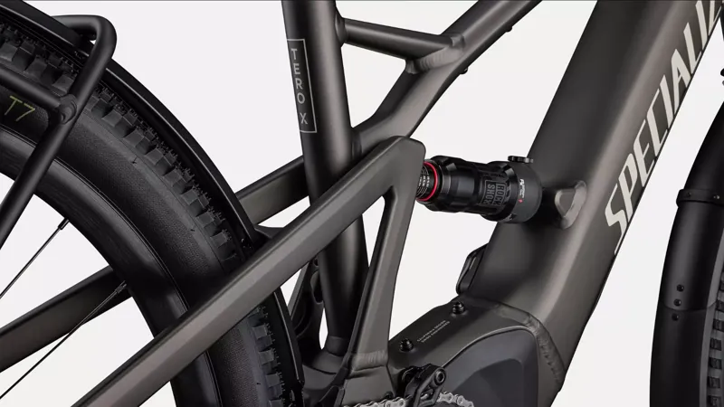 Specialized Turbo Tero X 4.0 Full Suspension Electric Mountain Bike 2024 in Gunmetal/White Mountains-7