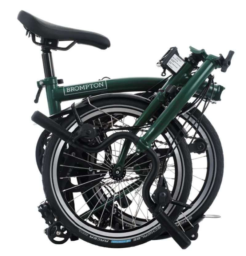 Brompton C Line 12-Speed Folding Bike 2025 in Racing Green-2