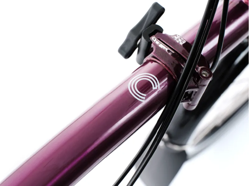 Brompton Electric C Line 12-Speed Folding Bike 2025 in Amethyst Lacquer-5