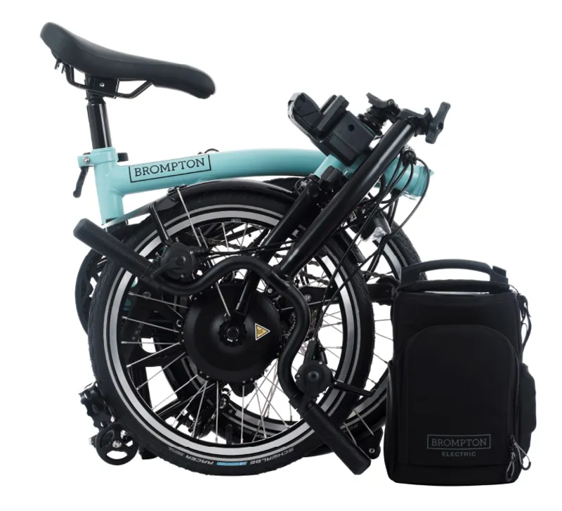 Brompton Electric C Line 12-Speed Folding Bike 2025 in Turkish Green-5