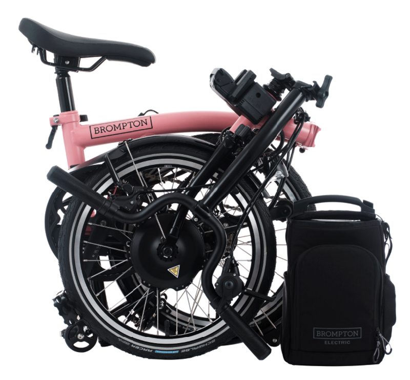 Brompton Electric C Line 4-Speed Folding Bike 2025 in Flamingo Pink-3