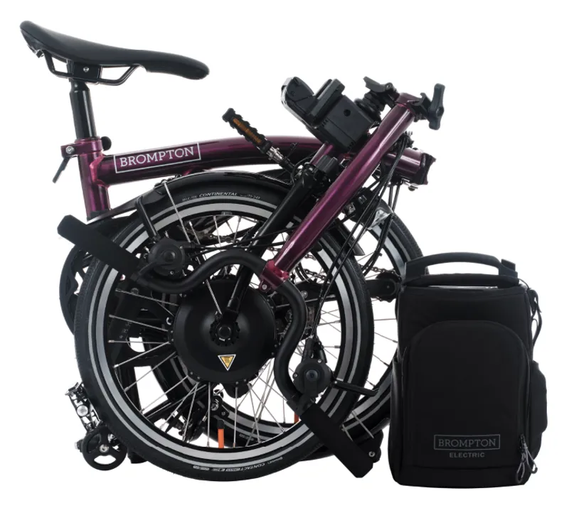 Brompton Electric P Line 12-Speed Folding Bike 2025 in Amethyst Lacquer-5