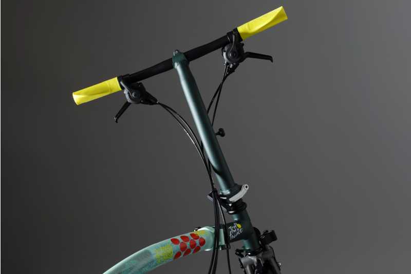 Brompton x Tour De France Limited Edition P Line 12-Speed Folding Bike 2025 in Low Handlebar-2