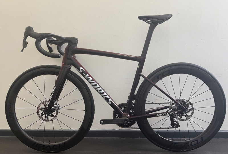 EX DEMO Specialized S-Works Tarmac SL8 RED AXS Carbon Road Bike 54cm 2025 in Gloss Solidity Red to Black Pearl-4