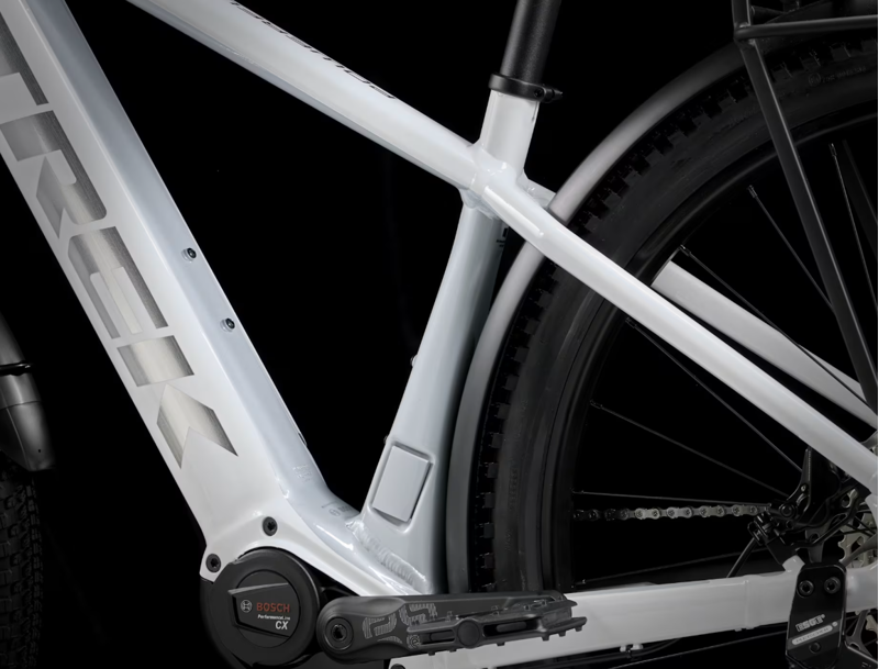 Trek Powerfly Sport 5 EQ Electric Mountain Bike 2025 in White Prismatic/Grey Pearl-2