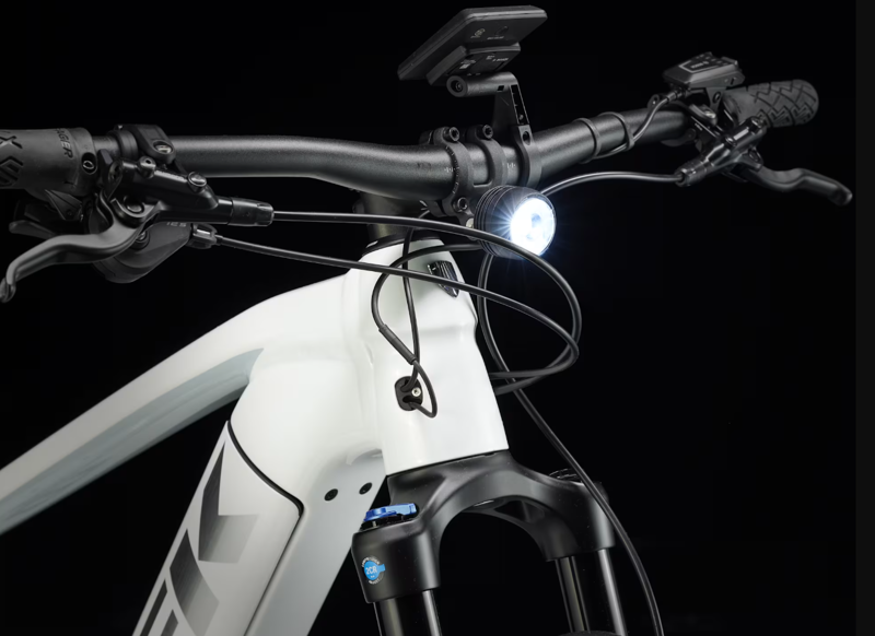 Trek Powerfly Sport 5 EQ Electric Mountain Bike 2025 in White Prismatic/Grey Pearl-1