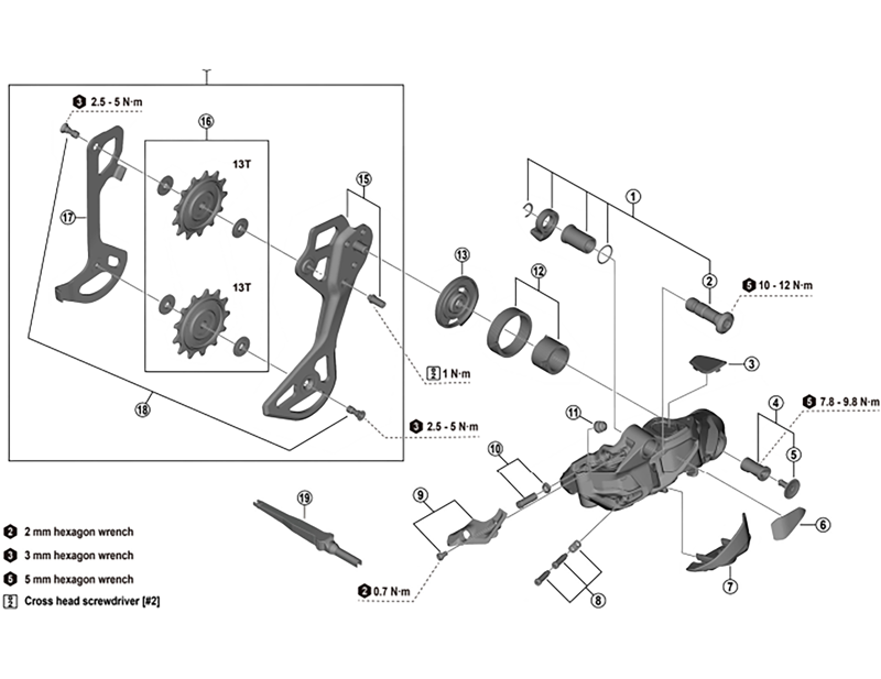 Balfes Bikes Shimano RD-M9250 stroke adjusting screws and plate | Free postage over £30, £10 off first order, price match & 0% finance.