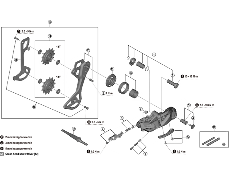 Balfes Bikes Shimano SHimano RD-M9260 cable cover and fixing screw | Free postage over £30, £10 off first order, price match & 0% finance.