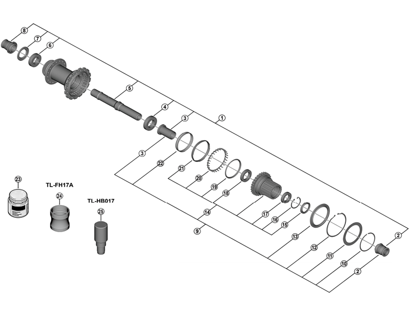 Shimano FH-M9210-B SS sealed cartridge bearing - 15x24x5 mm
