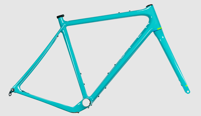 Open Cycle WIDE Frame and U-Turn Fork Gravel Bike Framset 2025 in Turquoise