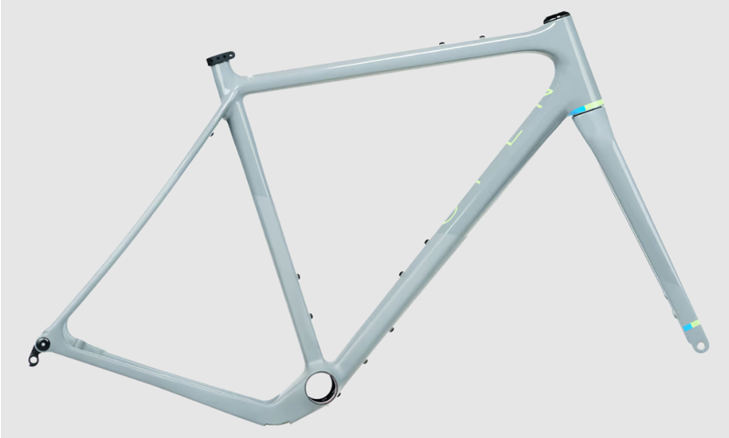Open Cycle WIDE Frame and U-Turn Fork Gravel Bike Framset 2025 in Grey Gloss Matt Grey