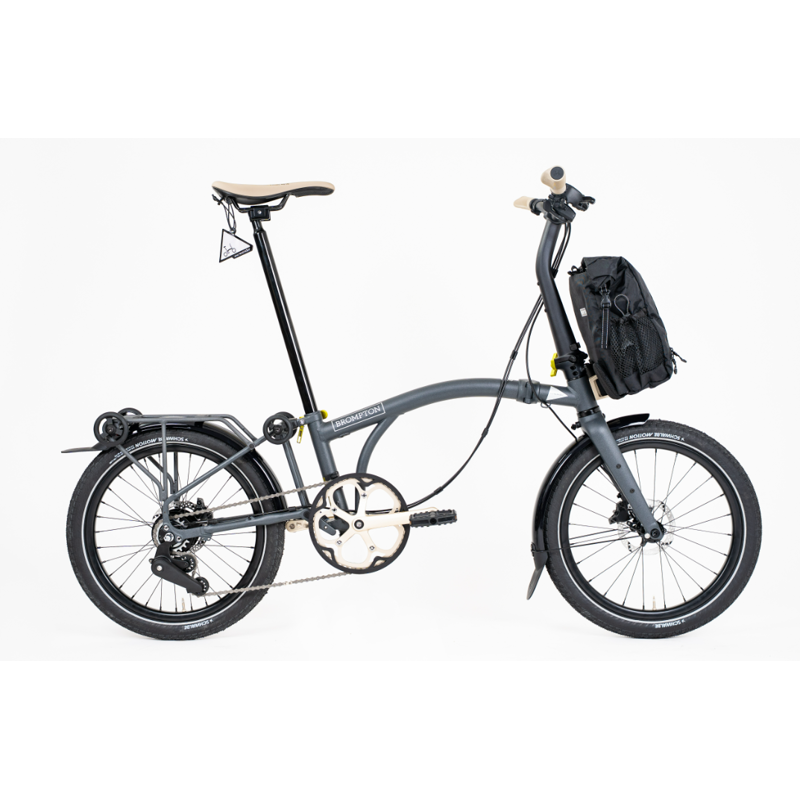 Balfes Bikes Brompton And Wander G Line with Roller Frame 8 Speed Folding Bike 2027 in Matt Grey | Free postage over £30, £10 off first order, price match & 0% finance.