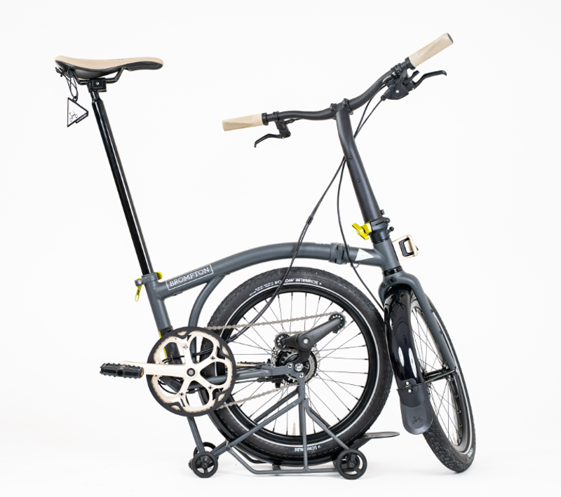 Brompton And Wander G Line with Roller Frame 8 Speed Folding Bike 2027 in Matt Grey -9