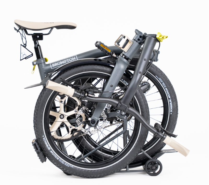 Brompton And Wander G Line with Roller Frame 8 Speed Folding Bike 2027 in Matt Grey -8