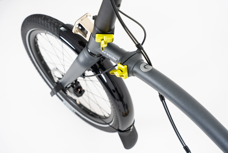 Brompton And Wander G Line with Roller Frame 8 Speed Folding Bike 2027 in Matt Grey -6