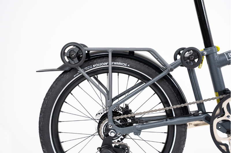 Brompton And Wander G Line with Roller Frame 8 Speed Folding Bike 2027 in Matt Grey -2