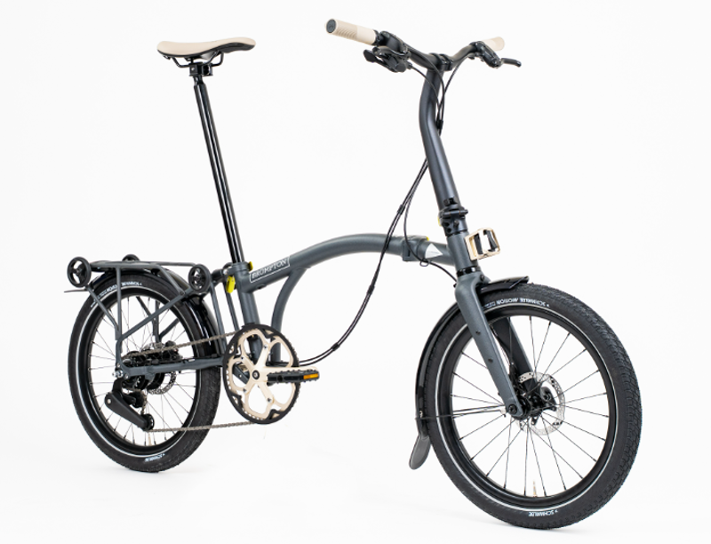Brompton And Wander G Line with Roller Frame 8 Speed Folding Bike 2027 in Matt Grey -1
