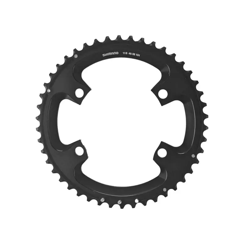 Balfes Bikes Shimano Ultegra FC-08 11spd Outer Chainring 46T-NH for 46/36T in Black | Free postage over £30, £10 off first order, price match & 0% finance.