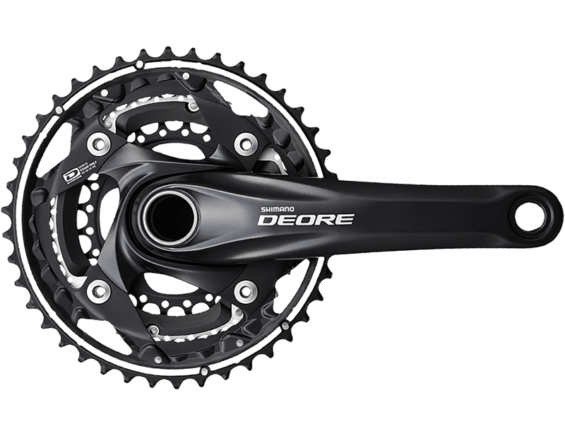 Shimano Deore T6010 10-Speed 48/36/26T 175mm Crankset OE Stock in Black