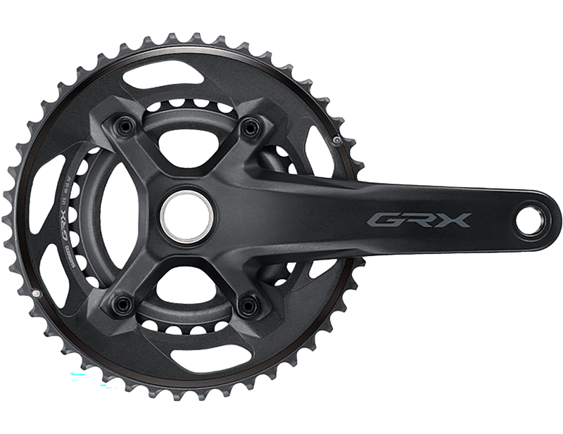 Shimano GRX FC-RX610-2 12-Speed 165mm 46/30T Chainset OE Stock in Black