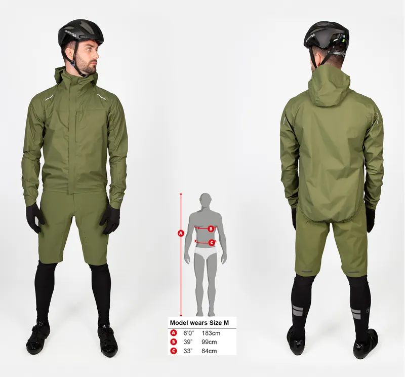Endura GV500 Waterproof Jacket in Olive Green-2