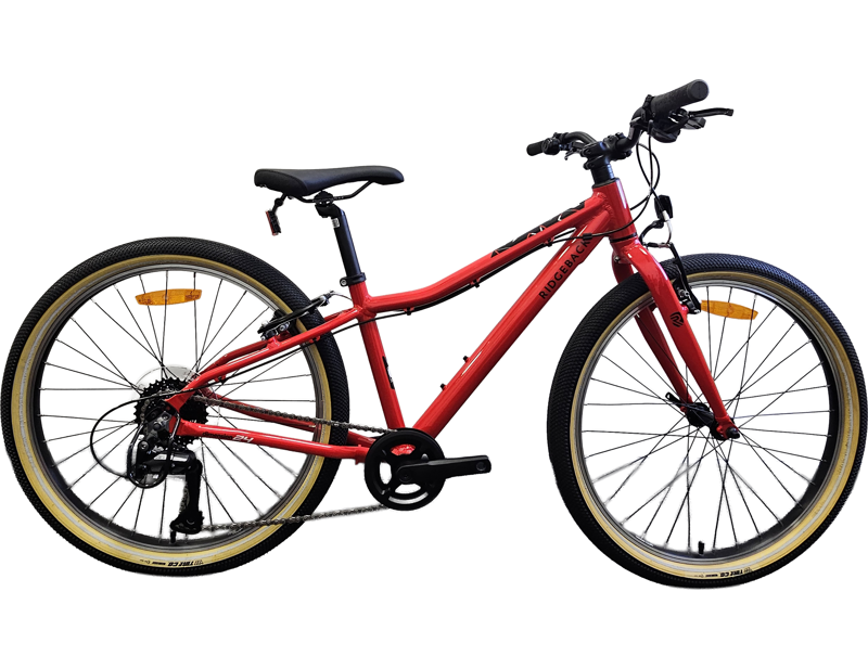 EX DISPLAY Ridgeback Dimension 24 Kids Bike 2027 in Racer Red