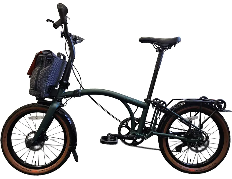 EX DEMO Brompton Electric G Line with Roller Frame 4 Spd Folding Bike 2025 in Forest Green-1