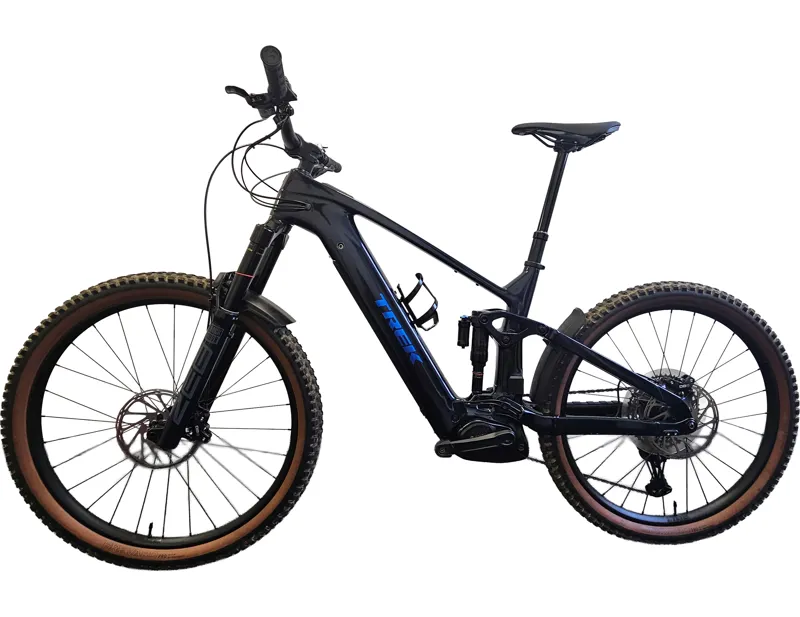 EX DEMO Trek Rail+ 9.7 Gen 5 Electric Full Suspension Mountain Bike Large 2026 in Navy Smoke-1