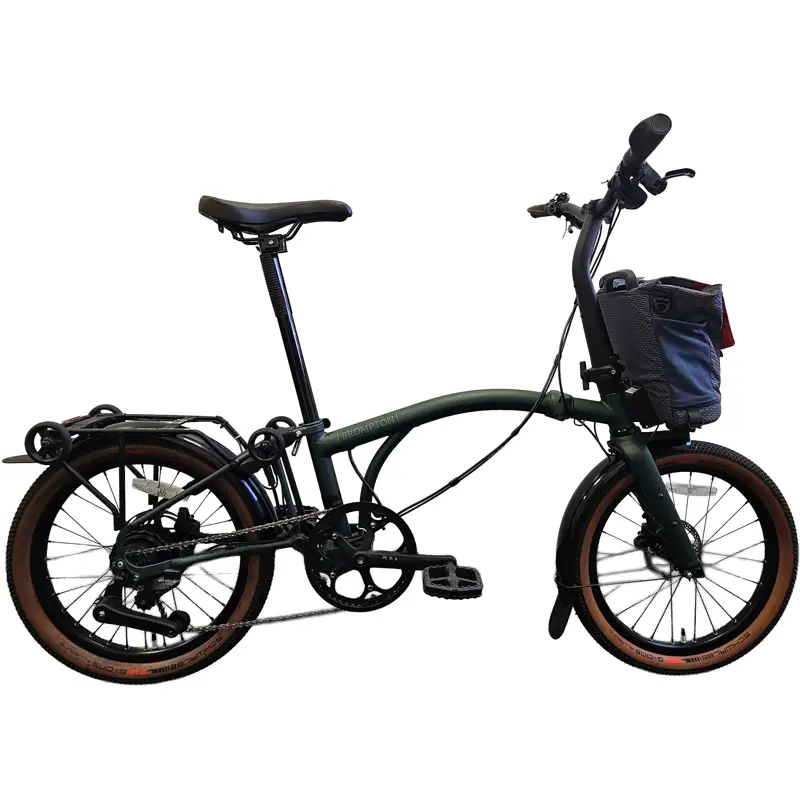 Balfes Bikes EX DEMO Brompton Electric G Line with Roller Frame 4 Spd Folding Bike 2026 in Forest Green | Free postage over £30, £10 off first order, price match & 0% finance.