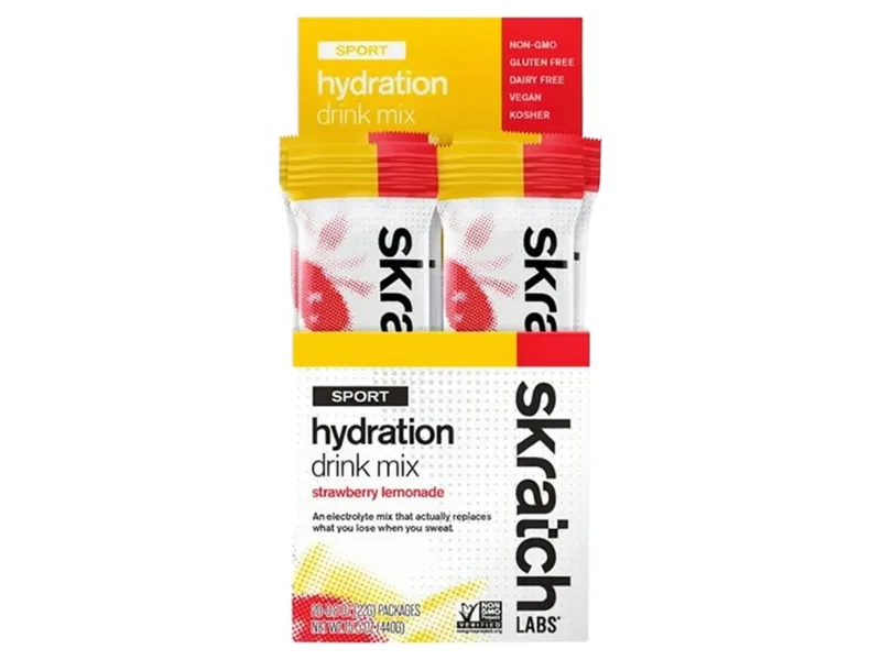 Skratch Labs Sport Hydration Mix Box of 20 Servings in Strawberry Lemonade